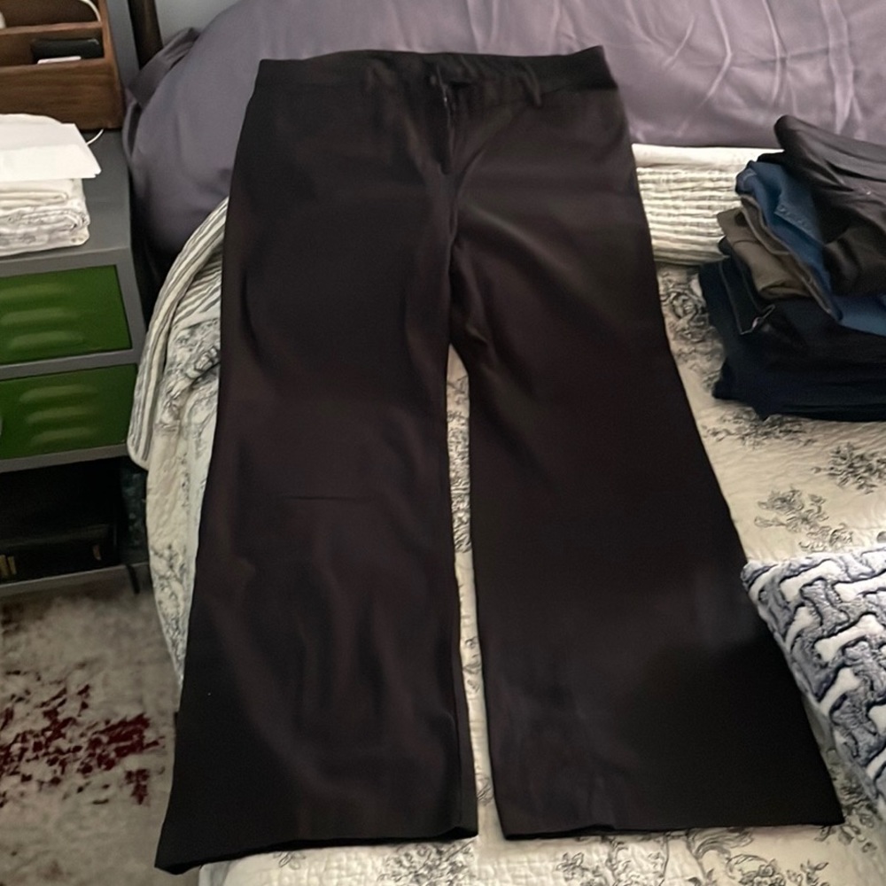 Women’s Express Stretch junior bell bottom casual dress pants.